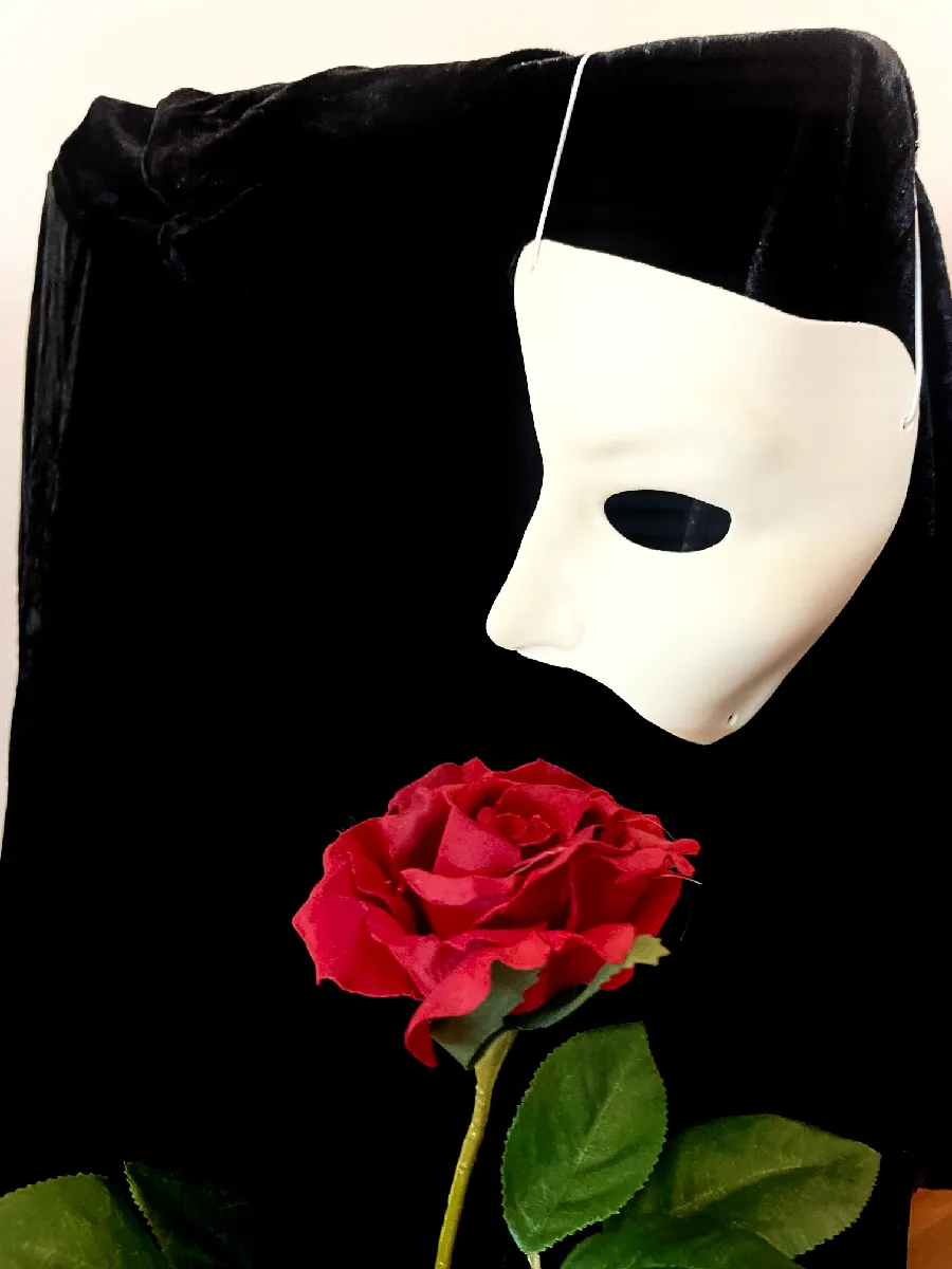 Finished Phantom mask and rose
